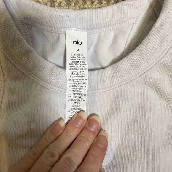 Alo Yoga Seamless Delight Bra Top – White – Size Medium - Picture 2 of 11